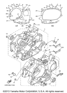 XVS650A Картер двигателя