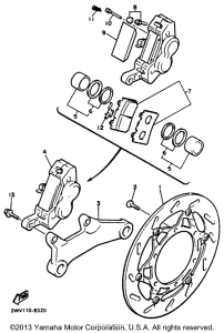 XVZ13DB Задний суппорт