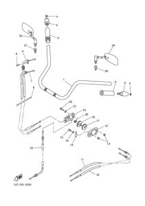 XVZ13TF Steering handle. cable