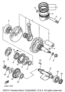 XT600EB Коленчатый вал и Поршень