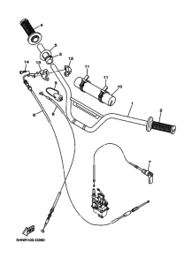 TTR90E Рулевой рычаг и кабель