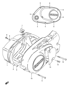 AX115 Crankcase cover ass`y  (v
