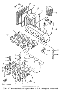XJ900RK Воздушный фильтр