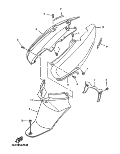 YN50R Боковые обтекатели