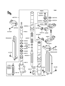 KLX250 Передняя вилка