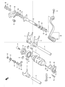 DR250 Переключение передач