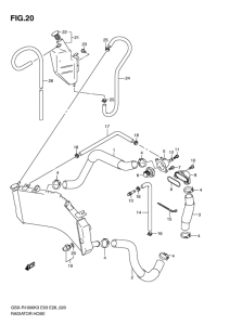 GSX-R1000 Радиатор hose