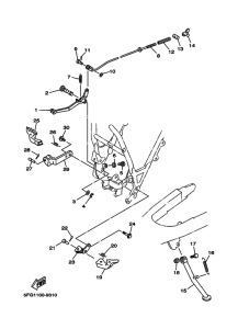 TTR225 Support & repose pied