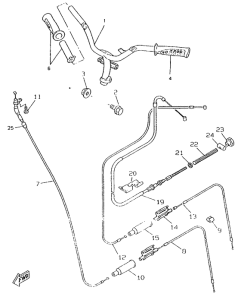 CW50RSP Steering handle. cable