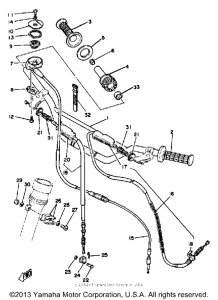 YZ465H Руль -тросы