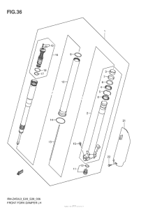 RM-Z450 Front Fork Damper Lh