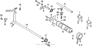 CB360 Вилка переключения передач