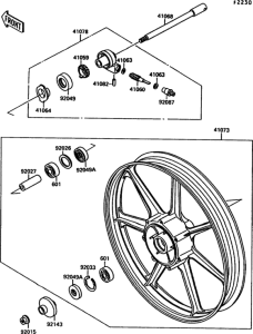 VN1500 Переднее колесо