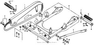 CB125S Swingarm + chain case