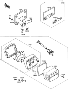 VN1500 Задний фонарь