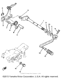 MX80H Shift shaft - pedal