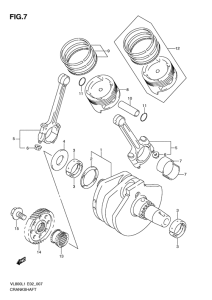 VL800 Вал коленчатый