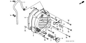 CH125 Крышка картера правая