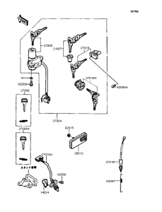 ZX400 Замок зажигания