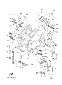 XT1200Z Support & repose pied