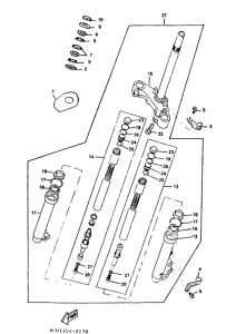 YE80 Передняя вилка