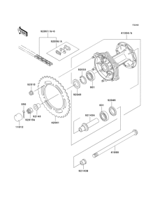 KMX125 Задняя ступица колеса