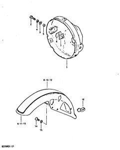 GS550 Headlamp housing - front fender