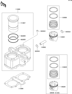 EX500 Цилиндр и поршни