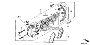 VT750C2B Front brake caliper (1)