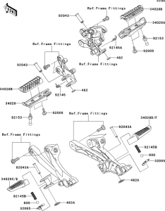 ZX1400 Подножки