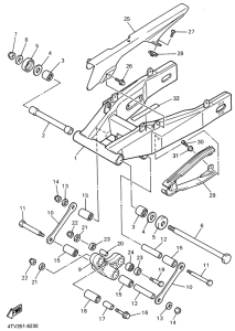 YZF600R Бугель