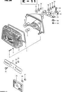 GSX400 Задний комбинированный сигнал