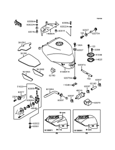 ZX400 Топливный бак