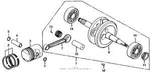 CT70 Коленчатый вал и поршни