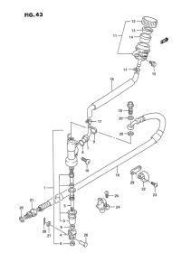 RMX250 Задний тормозной цилиндр