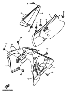 RT100 RT100J Боковая крышка