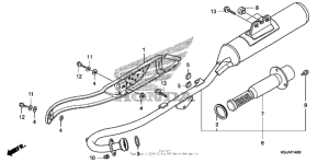 CRF100F Глушитель