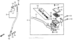 CX650 Fr. brake master cyl. + brake lever