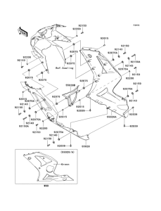 ZX600 Обтекатель нижний