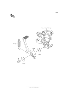 ZX1400 Педаль тормоза