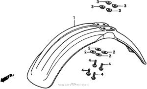 CR125R Переднее крыло