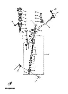 DT125RE Задний тормозной цилиндр