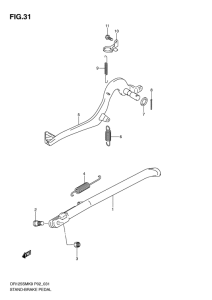 DR125 Stand-brake pedal