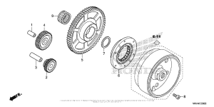 NC700X (DCT) Муфта стартера