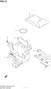 DL650 (ABS) Battery Holder