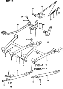 GSX400 Подножки