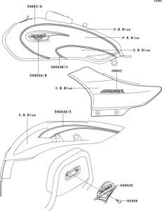 BN125 Decals(c.b.blue / p.r.blue)