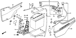 VF700F Side cover + battery