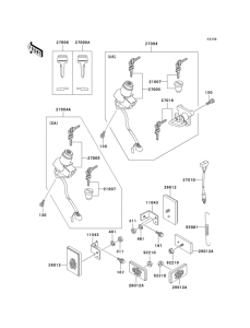 KL250 Замок зажигания