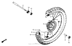 CR480 Front wheel 82-83